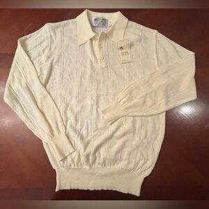 (M) Vintage Men’s Golf Pebble Beach Sweater Yellow NWT